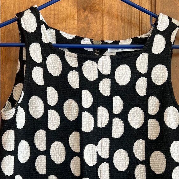 Diane Von Furstenberg Black and Cream Polka Dot Top - Picture 7 of 7